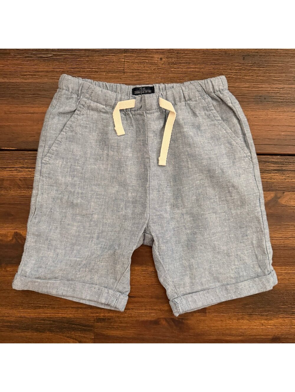 Next Direct Chambray Drawstring Shorts Size 2-3